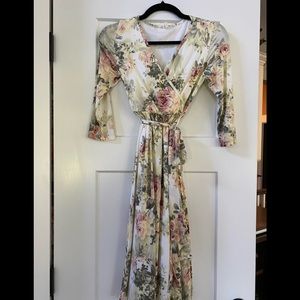 PinkBlush Maternity Dress | Floral Tie Waist